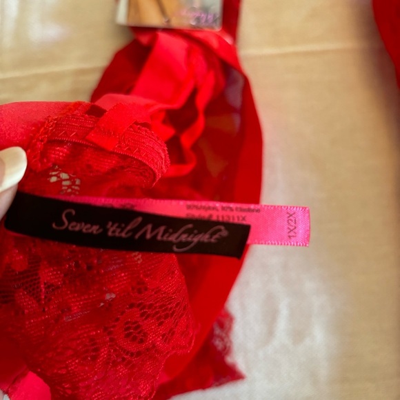 NWT Lingerie babydoll red lace w/ panty SZ 1X - Picture 11 of 11